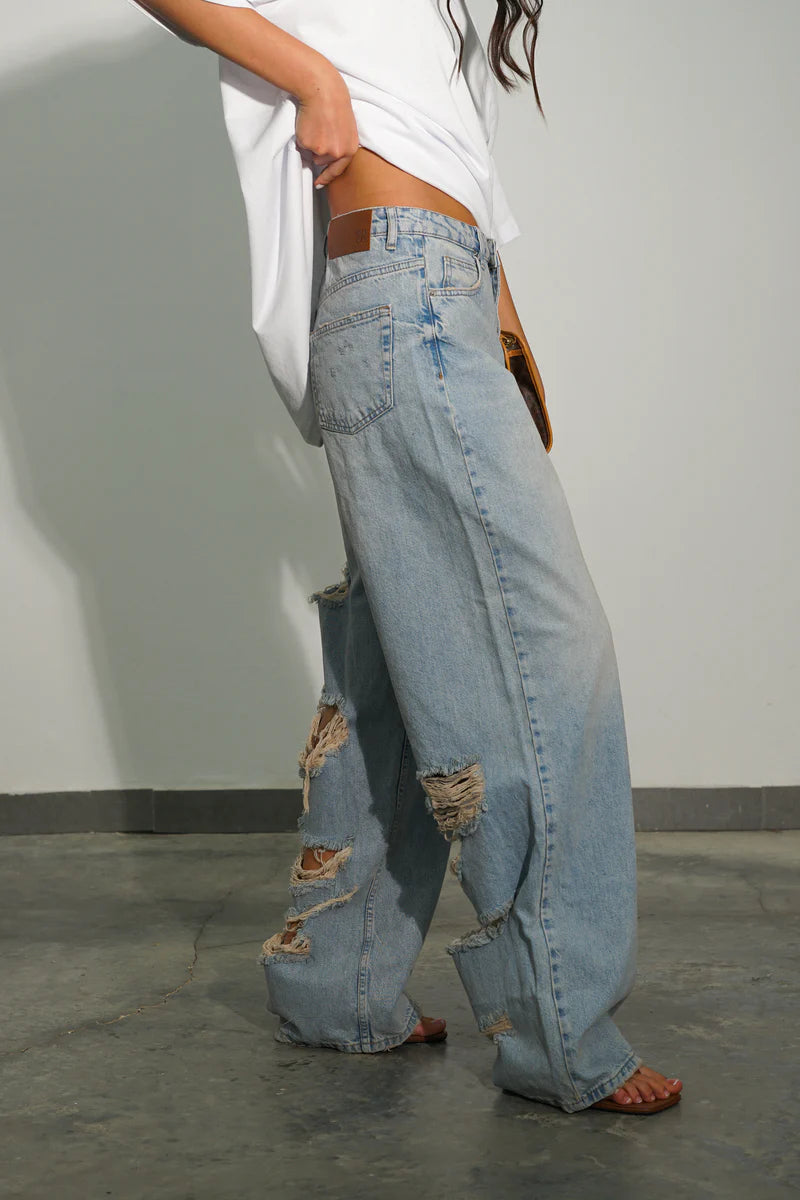 ג'ינס קאזי-כחול דירטי