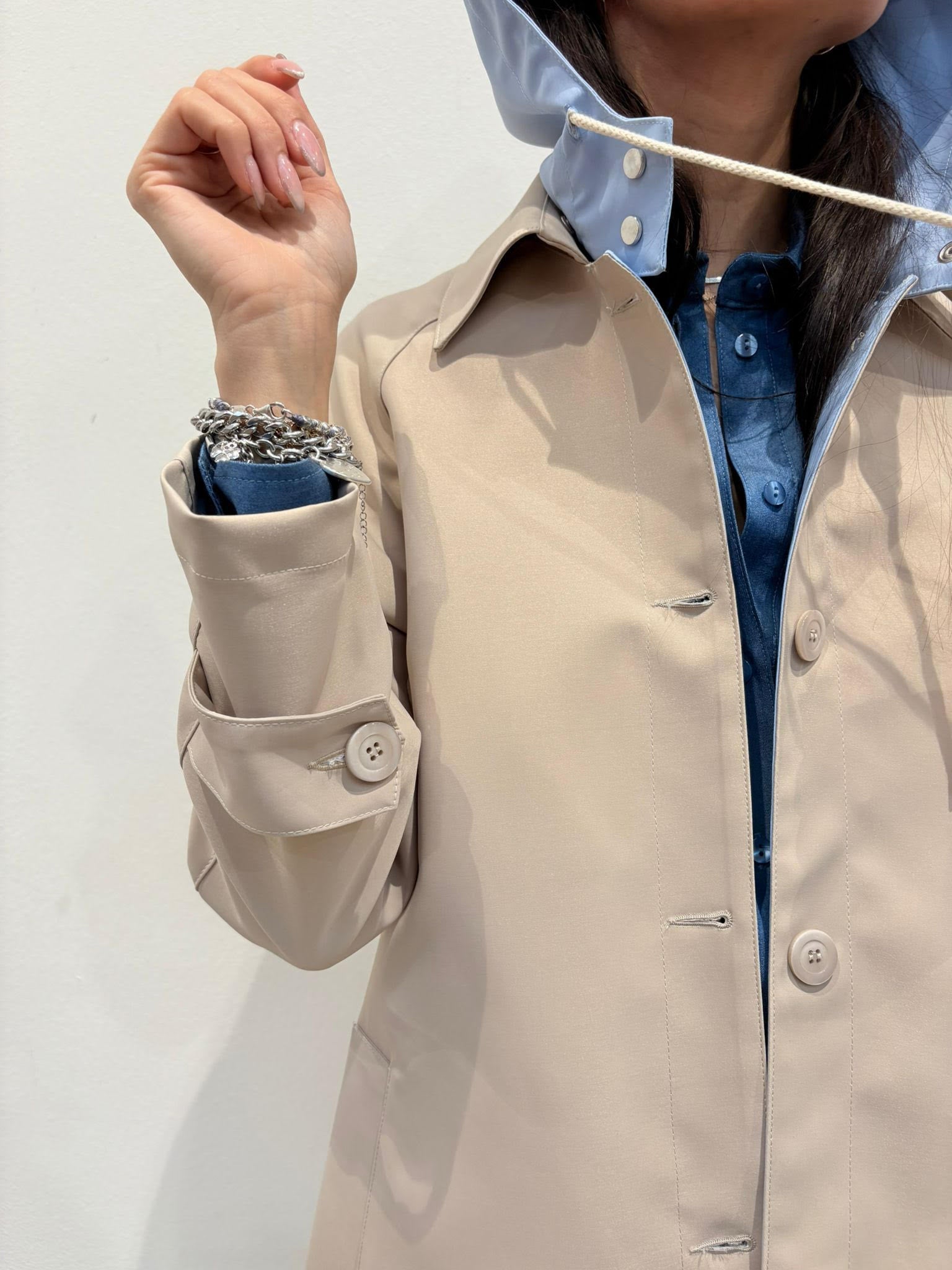 ג׳קט משולב שני גוונים