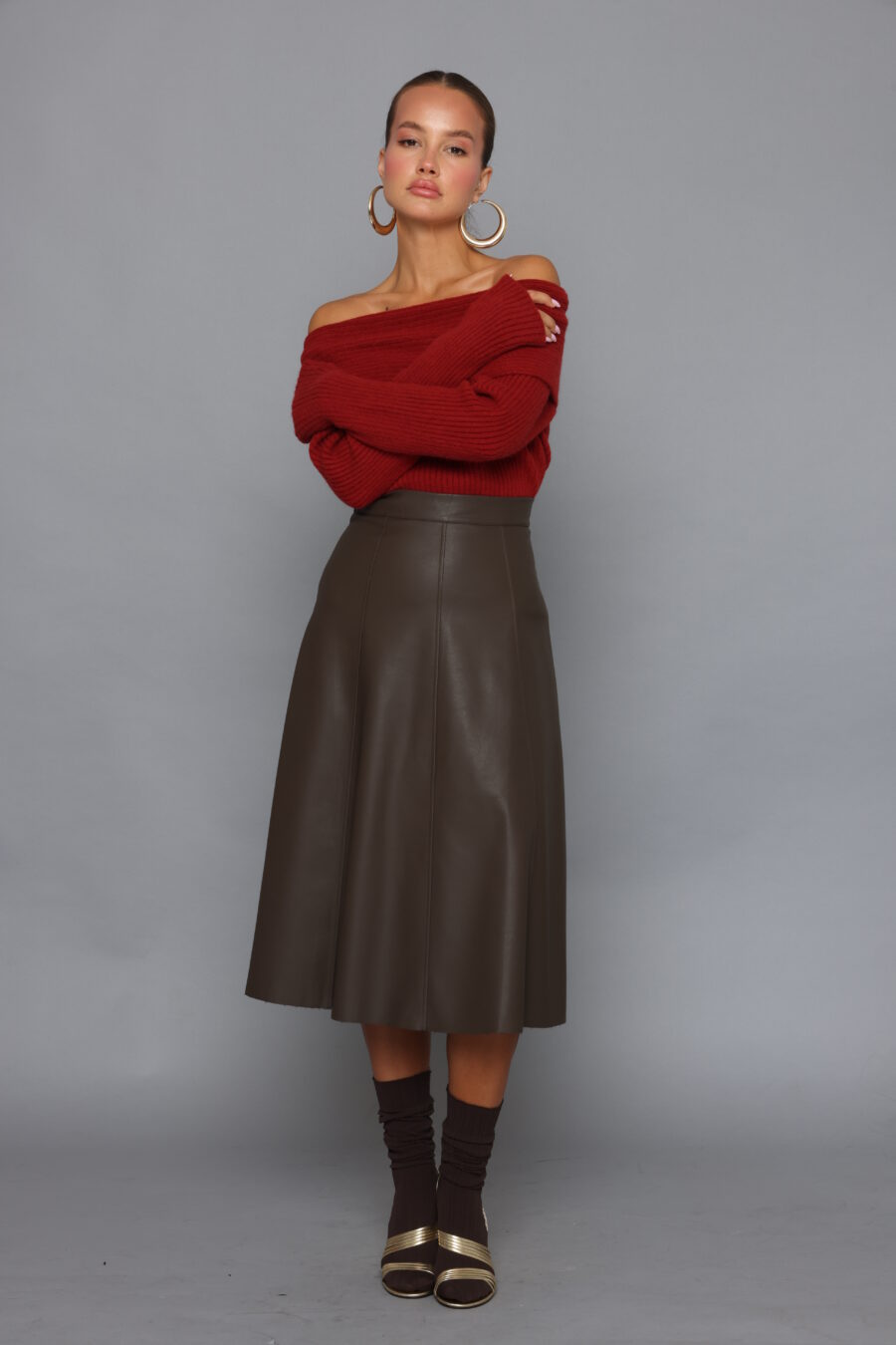 חצאית דמוי עור