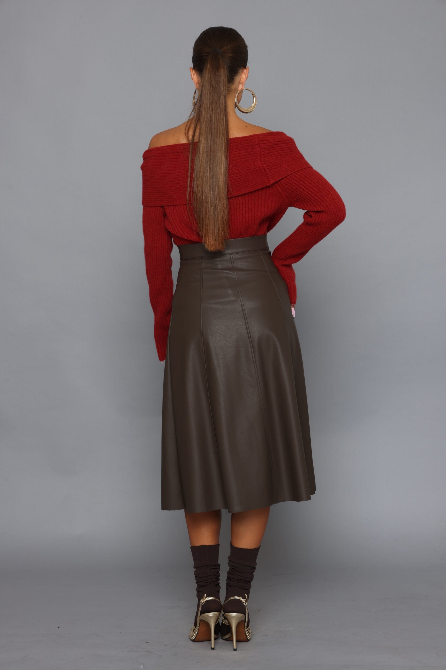 חצאית דמוי עור