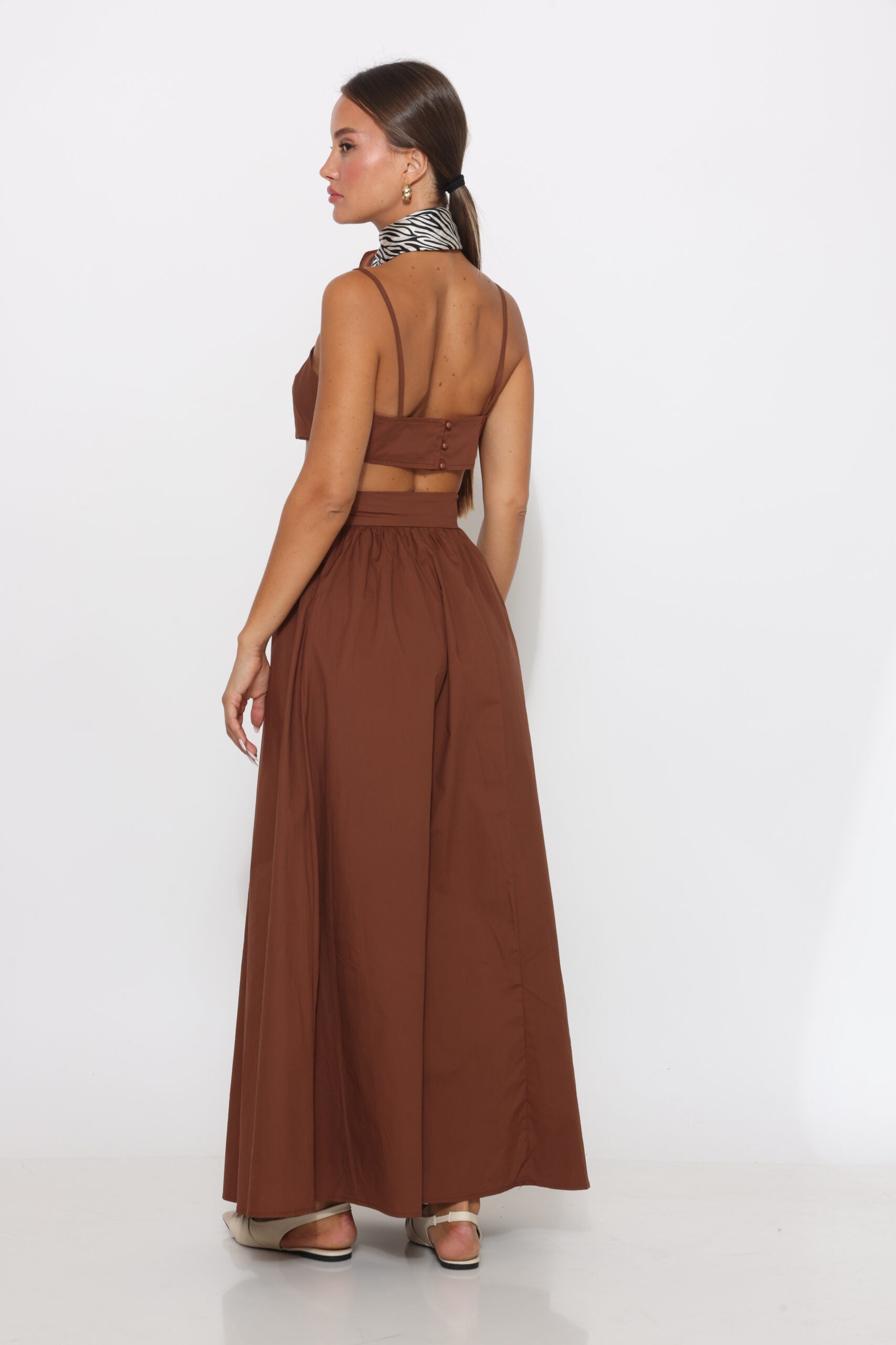 חליפת חצאית מקסי וטופ