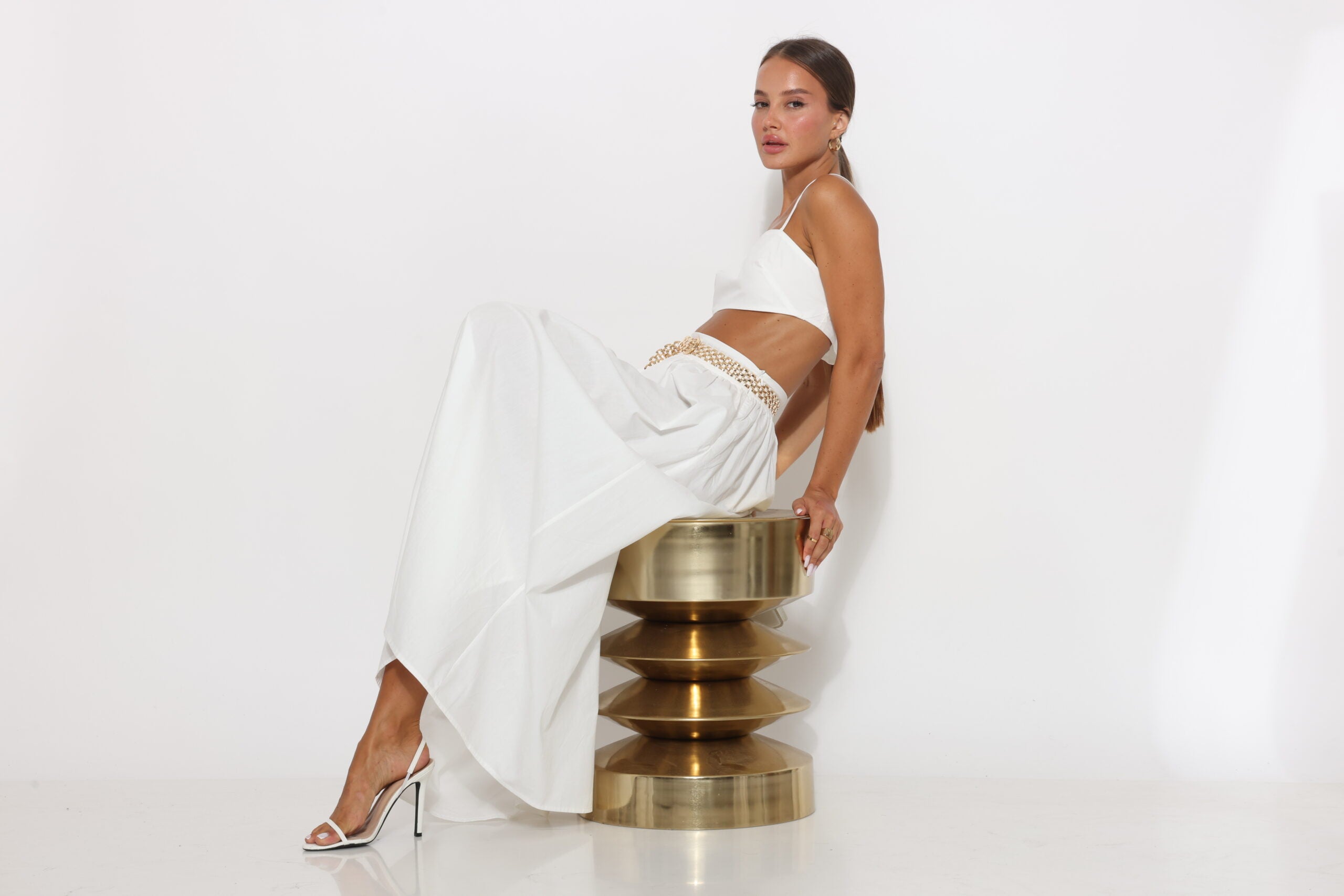 חליפת חצאית מקסי וטופ