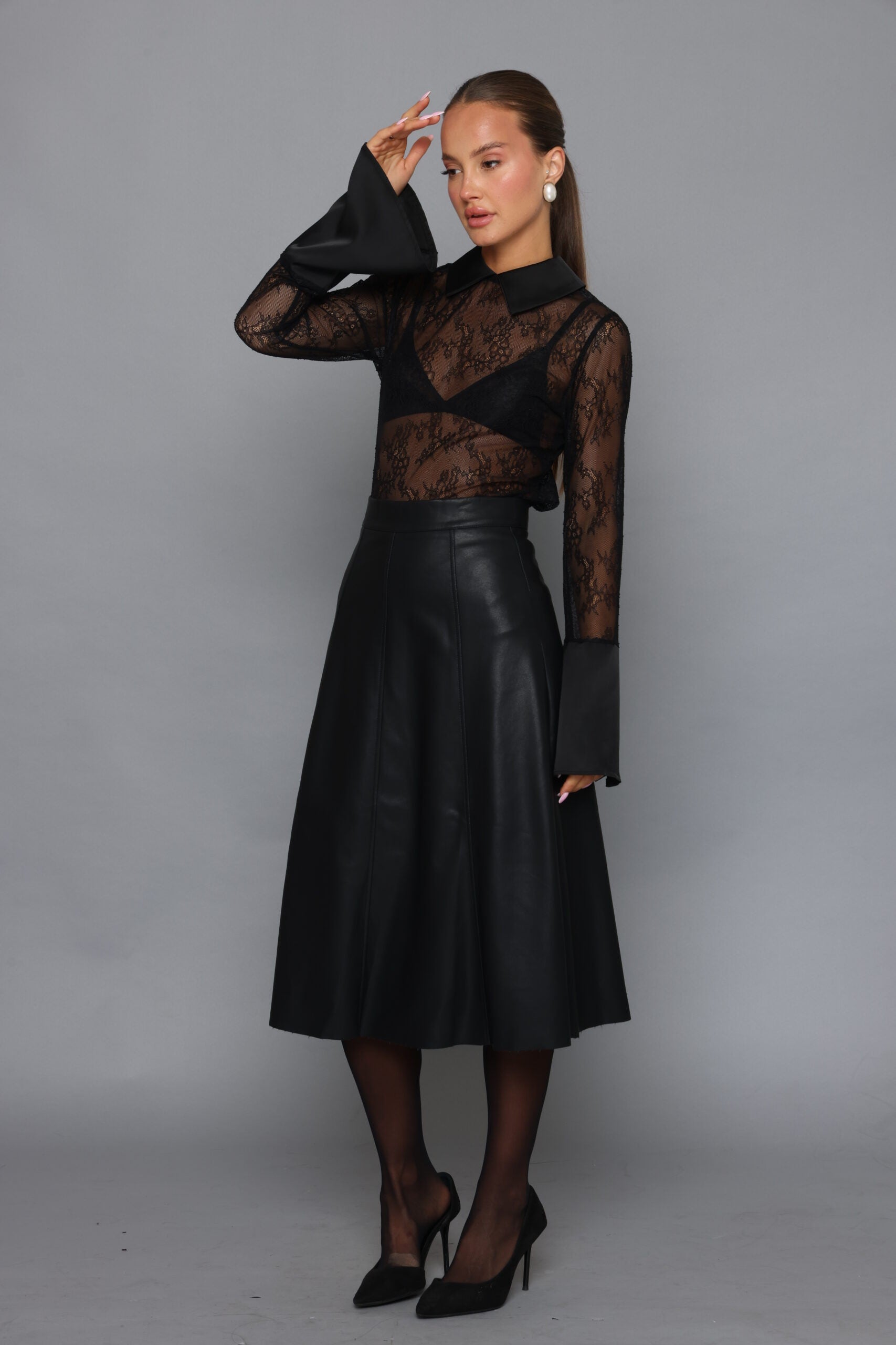 חצאית דמוי עור