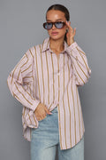 חולצת פסים ורוד חרדל