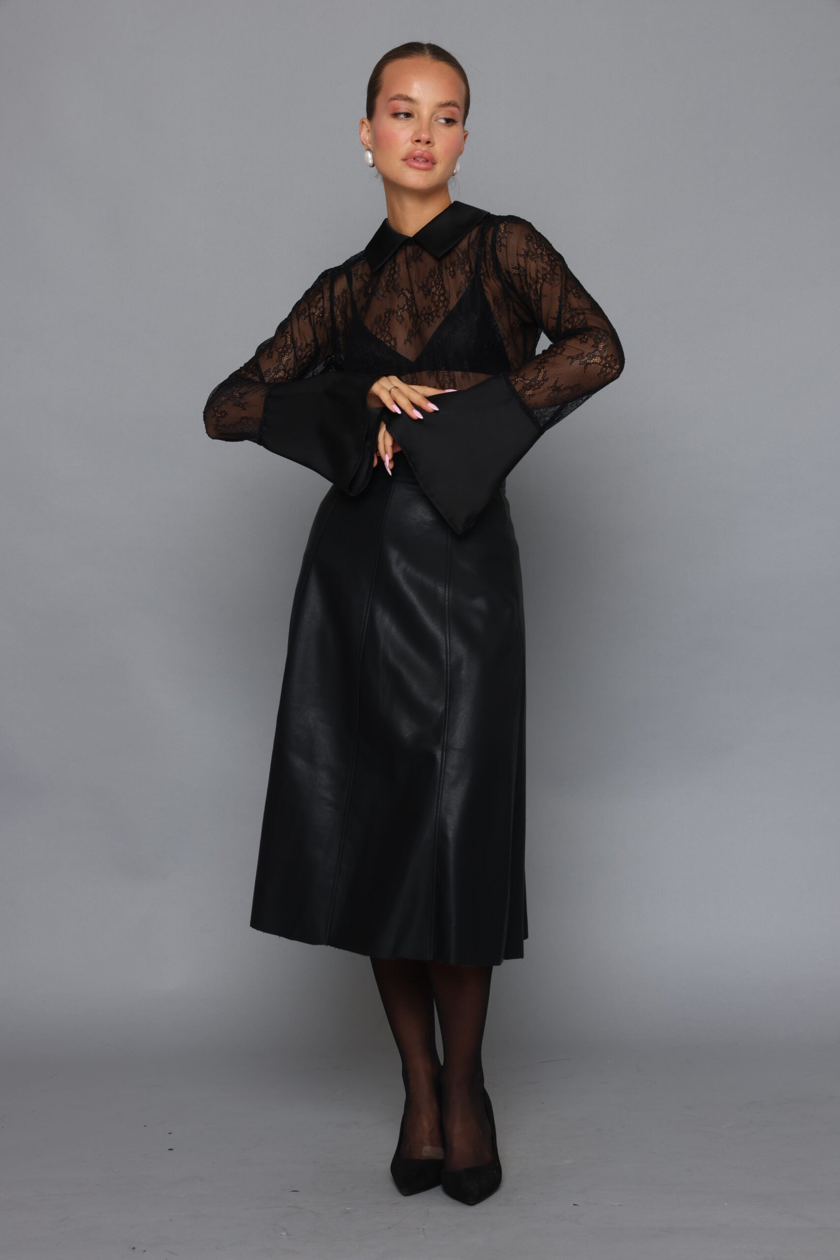 חצאית דמוי עור