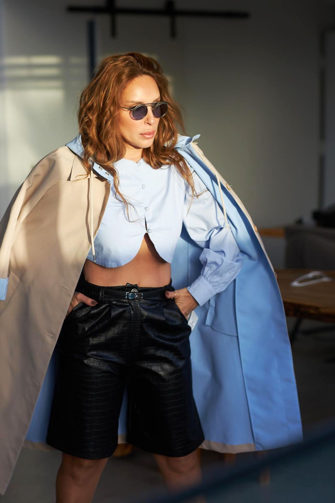 ג׳קט משולב שני גוונים