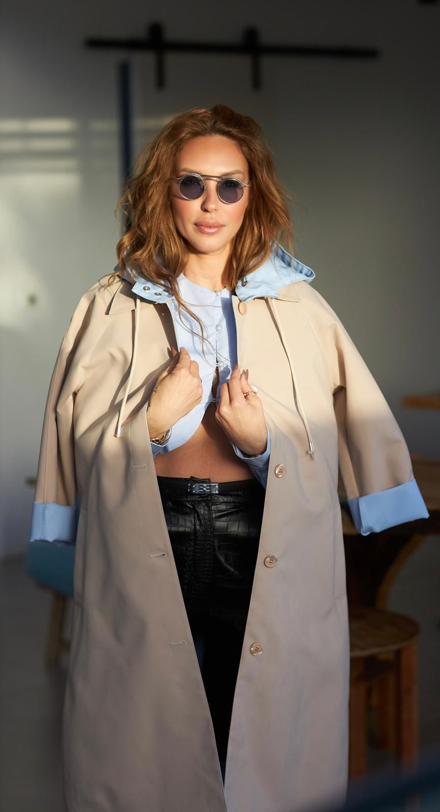 ג׳קט משולב שני גוונים