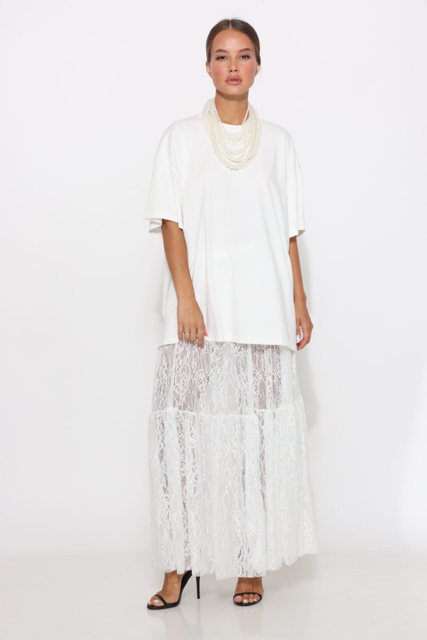 חצאית מקסי תחרה