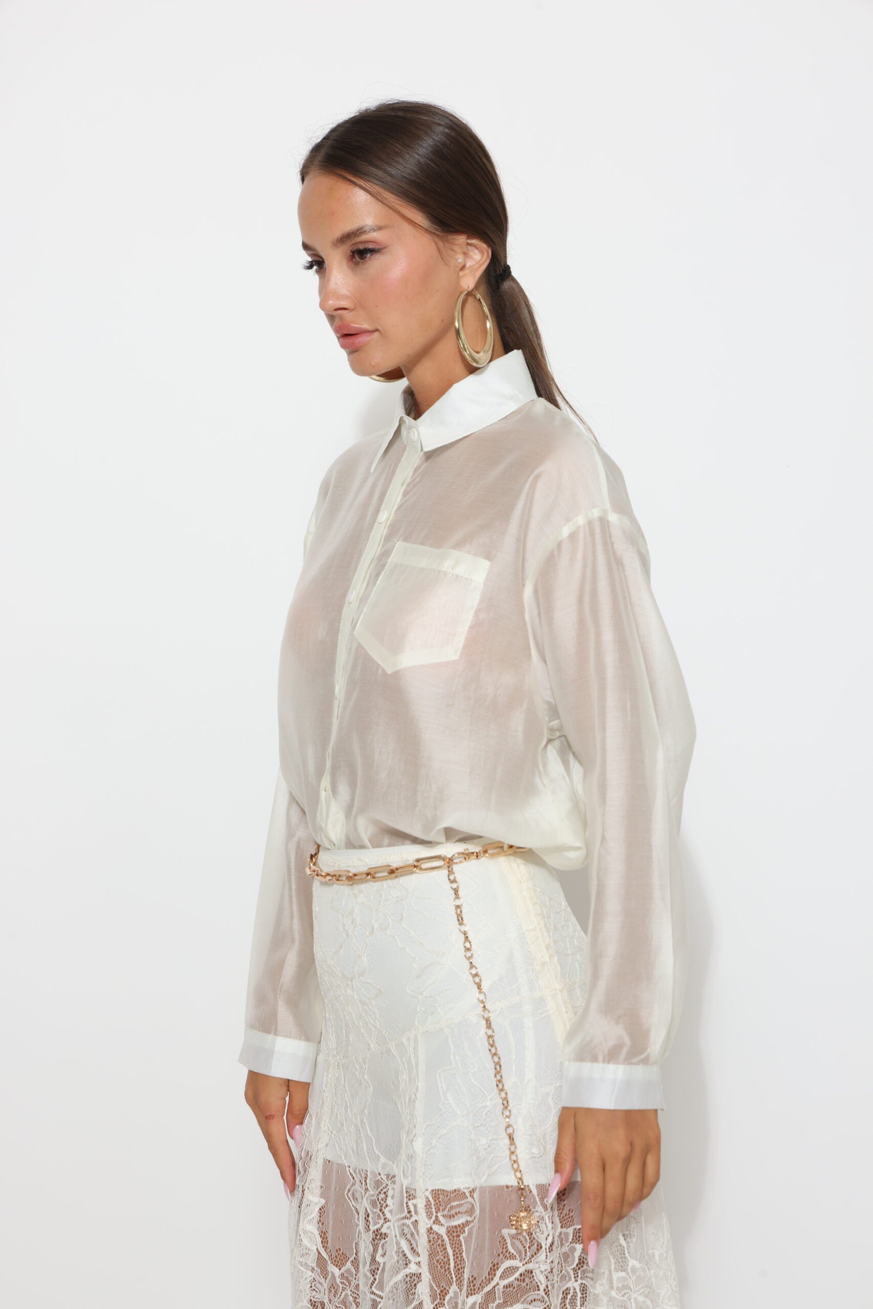 חולצה מכופתרת שקפקפה