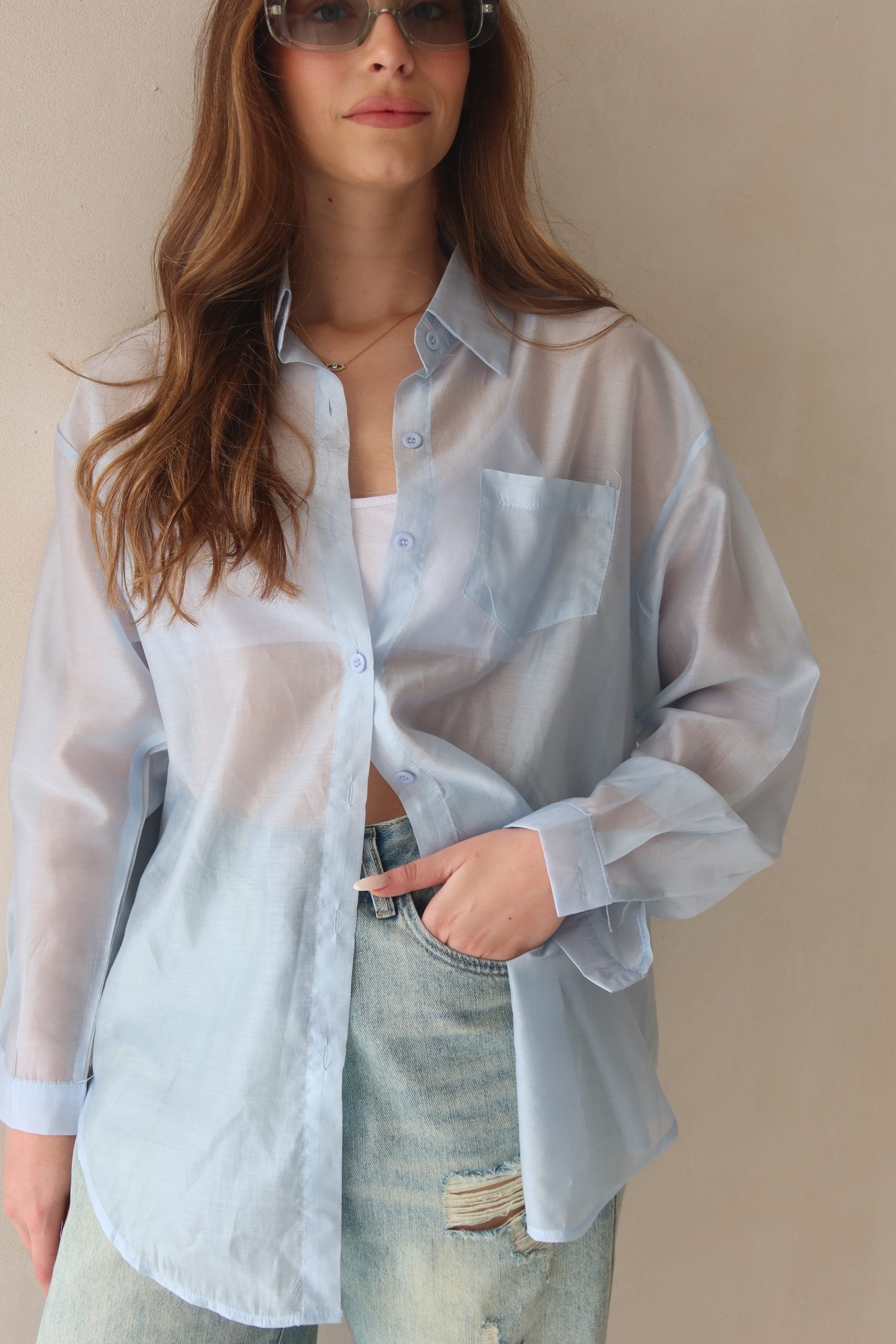 חולצה מכופתרת שקפקפה