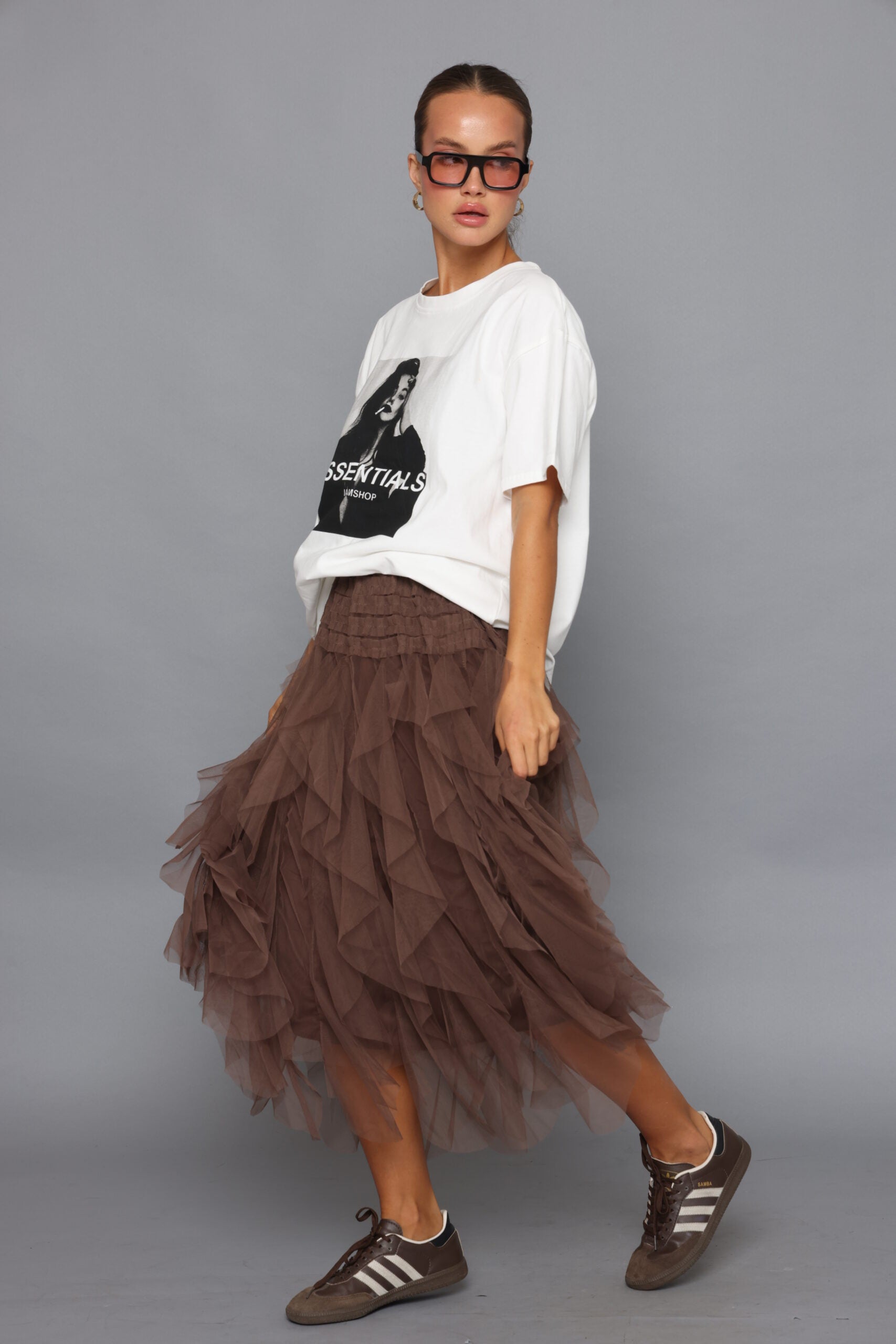 חצאית טול תלתלים