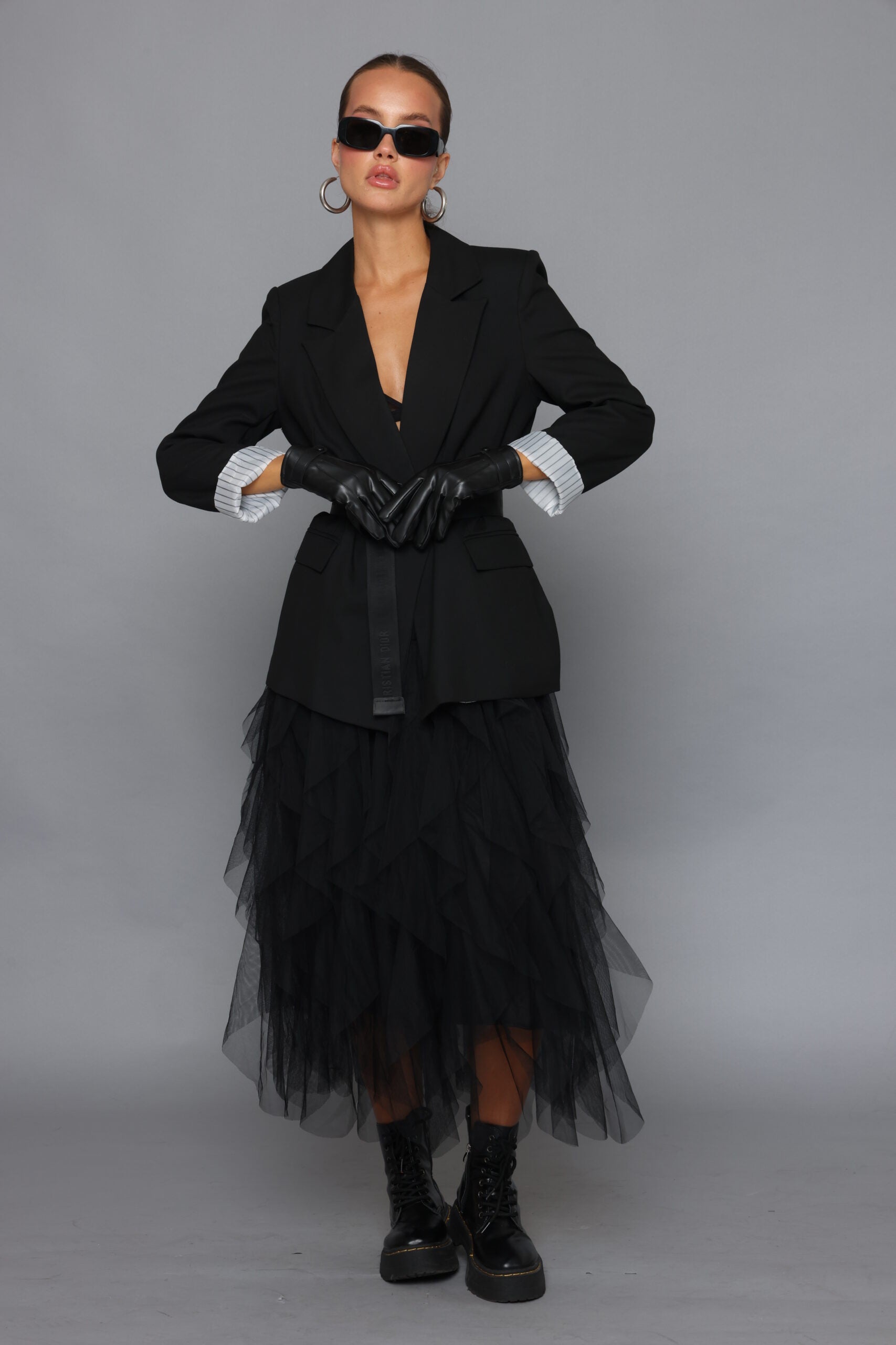 חצאית טול תלתלים